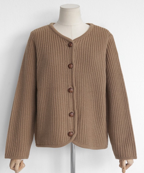 DHOLIC（ディーホリック）の「ラウンドネックボタンカーディガン（カーディガン/ボレロ・レディース・FREE）」の3枚目の写真