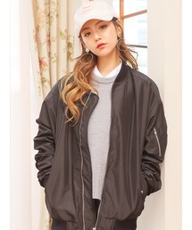 KORMARCH | シャーリングポイントオーバーサイズMA-1ジャケット(その他アウター)