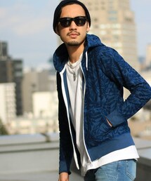ESSENTIAL GARMENT MEN'S BIGI | フロントジップ フーデッドスウェット/春パーカー(パーカー)