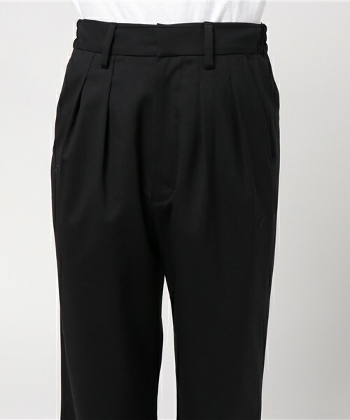 DIET BUTCHER（ダイエットブッチャー）の「DIET BUTCHER SLIM SKIN ウールストレッチワイドパンツ（その他パンツ・メンズ・ブラック・1/2）」の4枚目の写真