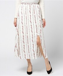 archives | ストライプ花柄スリットスカート(スカート)