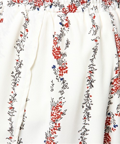 archives（アルシーヴ）の「ストライプ花柄スリットスカート（スカート・レディース・オフホワイト/ブラック/ネイビー・MEDIUM）」の9枚目の写真