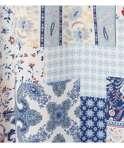 PAGEBOY（ページボーイ）の「【PAGEBOY】パッチワーク柄ガウン（ワンピース/ドレス・レディース・ネイビー系）」の11枚目の写真