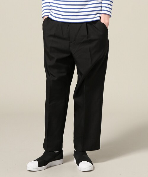 417 EDIFICE(フォーワンセブンエディフィス)の「PE ツイルワイドパンツ(パンツ・ブラック/S/在庫あり/M/L)」の1枚目の写真