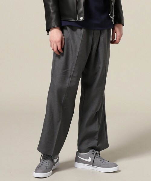 417 EDIFICE(フォーワンセブンエディフィス)の「PE ツイルワイドパンツ(パンツ・ブラック/S/在庫あり/M/L)」の2枚目の写真