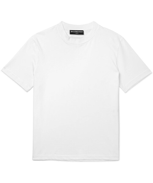 BALENCIAGA(バレンシアガ)の「Balenciaga Cotton-Jersey T-Shirt(Tシャツ/カットソー・メンズ・White・XS/S/M/L/XL)」の1枚目の写真