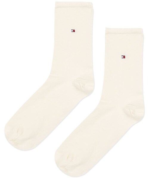 TOMMY HILFIGER(トミーヒルフィガー)の「Tommy hilfiger 2 pack socks(レッグウェア・レディース・White・S/M/M/L)」の2枚目の写真