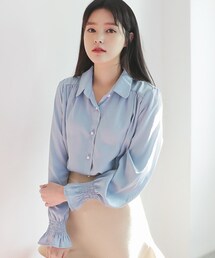 DHOLIC | パールボタンギャザーブラウス(シャツ/ブラウス)