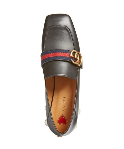 Women's Gucci Peyton Embellished Heel Loafer