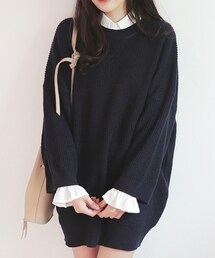DHOLIC | ビッグシルエットラウンドネックニットプルオーバー(ニット/セーター)
