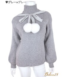 Bobon21 | ボンボンニットトップス(ニット/セーター)