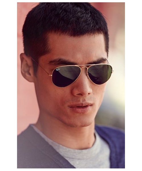 Ray-Ban（レイバン）の「Ray-Ban 'Original Aviator' 58mm Sunglasses（サングラス・メンズ・Gold/Gold/ Blue・Regular/Solid Lens）」の6枚目の写真
