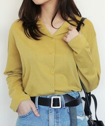 DHOLIC | オープンカラーコットンTシャツ(シャツ/ブラウス)