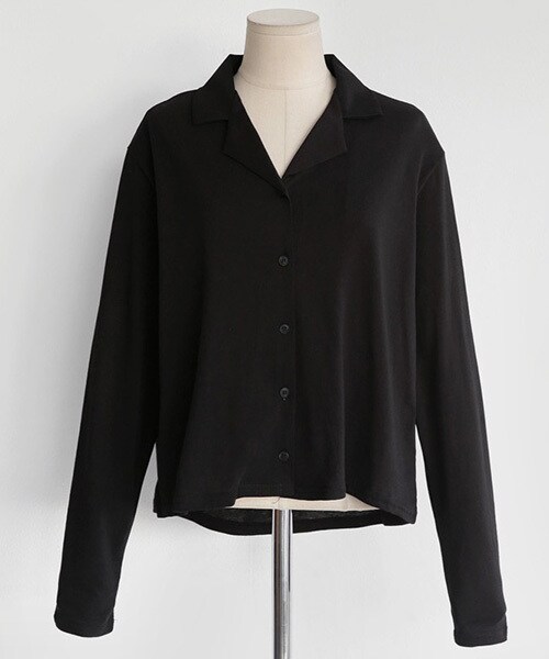 DHOLIC（ディーホリック）の「オープンカラーコットンTシャツ（シャツ/ブラウス・レディース・FREE）」の3枚目の写真