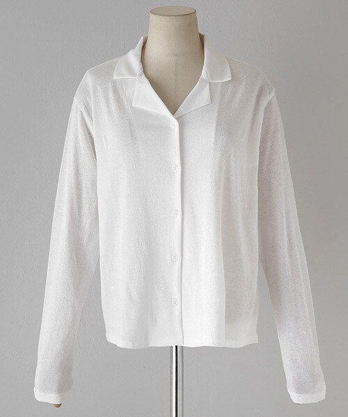 DHOLIC（ディーホリック）の「オープンカラーコットンTシャツ（シャツ/ブラウス・レディース・FREE）」の2枚目の写真