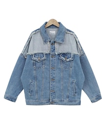 Dailyabout | ユニークフリンジ切り替えオーバーフィットデニムジャケット(P0000WPT)(デニムジャケット)