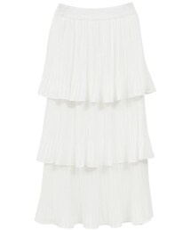 Dailyabout | 3段フリルアコーディオンプリーツロングスカート(P0000WQU)(スカート)