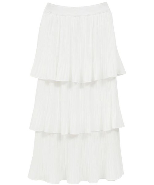 Dailyabout(デイリーアバウト)の「3段フリルアコーディオンプリーツロングスカート(P0000WQU)(スカート・レディース・FREE)」の1枚目の写真
