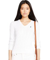 POLO RALPH LAUREN | Polo Ralph Lauren Cable-Knit V-Neck Sweater(ニット/セーター)