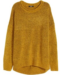H&M | H&M - Knit Sweater - Mustard yellow melange - Ladies(ニット/セーター)