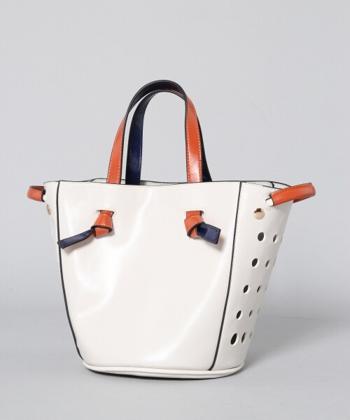 HARE（ハレ）の「ハイショクパンチングBAG（バッグ・オフホワイト/ブラック）」の3枚目の写真