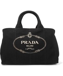PRADA | Prada - Giardiniera Large Printed Canvas Tote - Black(トートバッグ)