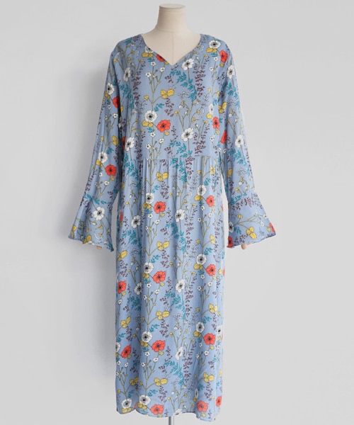 DHOLIC(ディーホリック)の「ベルスリーブウエストギャザーフラワーワンピース(ワンピース・レディース・FREE)」の3枚目の写真