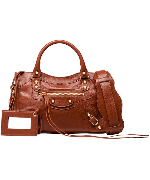 BALENCIAGA（バレンシアガ）の「Classic Gold Mini City（トートバッグ・レディース・Black/MARRON COGNAC/Beige Sable・OneSize）」の3枚目の写真
