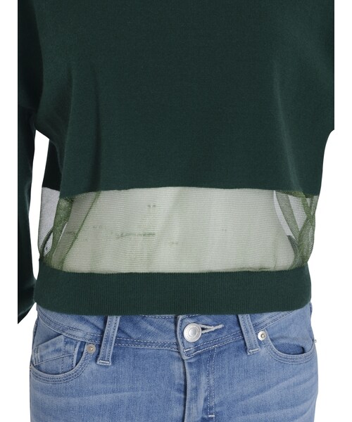 EMODA（エモダ）の「TUCK SLEEVE SKINニット（トップス・レディース・グレー/ブラック/ピンク/グリーン・F）」の13枚目の写真