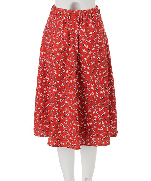 MURUA（ムルーア）の「【2017年春新作】little flowerフレアスカート（スカート・レディース・ブラック/レッド・1/2）」の7枚目の写真