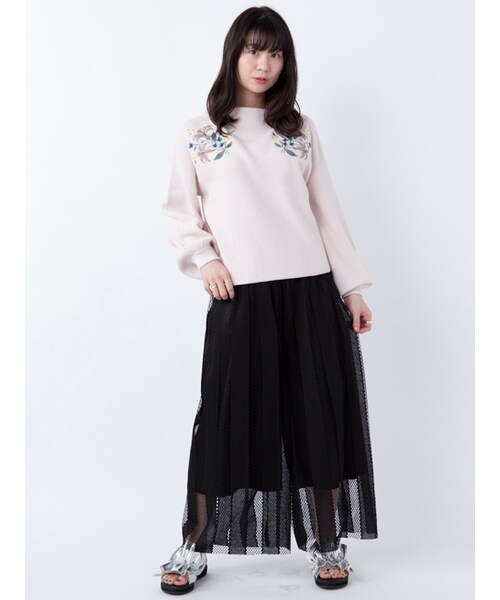 w closet（ダブルクローゼット）の「【S/S】フリルモチーフサンダル（シューズ・レディース・ピンク/シルバー/ブラック・M/L）」の9枚目の写真