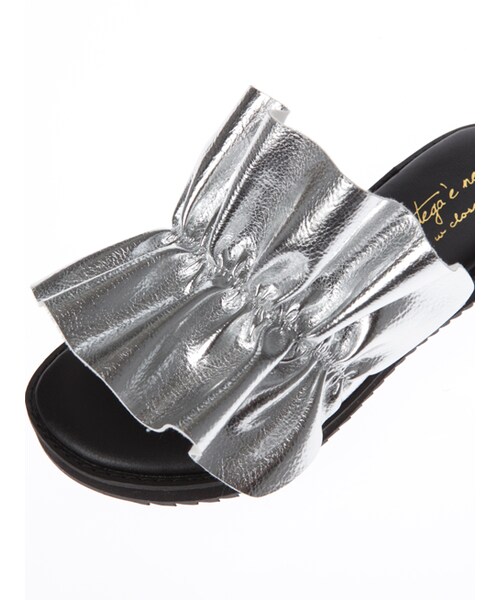 w closet（ダブルクローゼット）の「【S/S】フリルモチーフサンダル（シューズ・レディース・ピンク/シルバー/ブラック・M/L）」の8枚目の写真