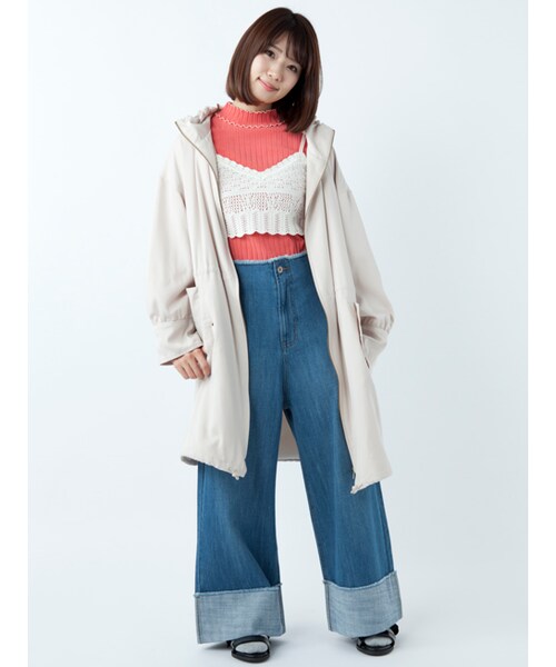 w closet（ダブルクローゼット）の「【S/S】透かし編みニットビスチェ（トップス・レディース・オフホワイト/レッド/ブラック・FREE）」の13枚目の写真