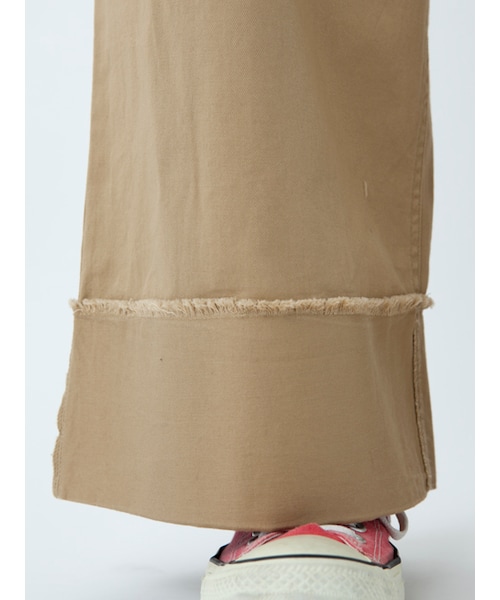 w closet（ダブルクローゼット）の「【S/S】カットオフツイルロールアップパンツ（パンツ・レディース・ベージュ・FREE）」の9枚目の写真