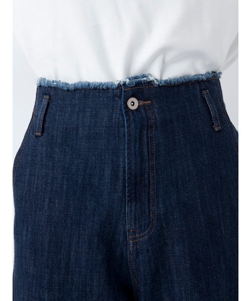 w closet（ダブルクローゼット）の「【S/S】カットオフウエストロールアップデニム（パンツ・レディース・ブルー/ネイビー・FREE）」の6枚目の写真