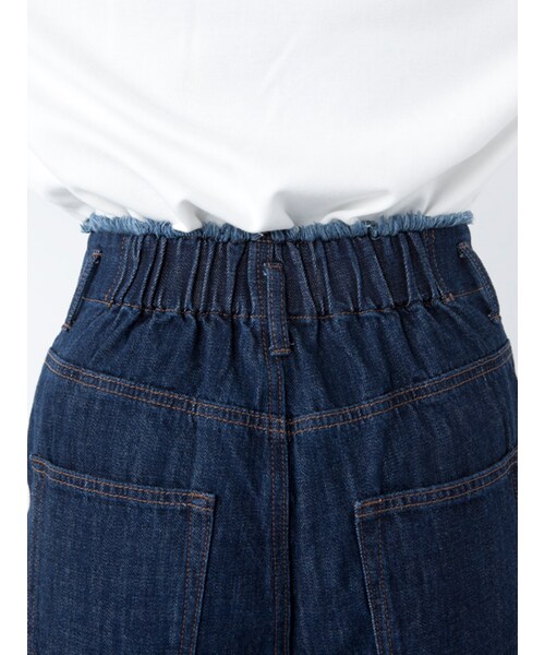 w closet（ダブルクローゼット）の「【S/S】カットオフウエストロールアップデニム（パンツ・レディース・ブルー/ネイビー・FREE）」の7枚目の写真