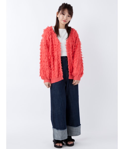 w closet（ダブルクローゼット）の「【S/S】カットオフウエストロールアップデニム（パンツ・レディース・ブルー/ネイビー・FREE）」の13枚目の写真