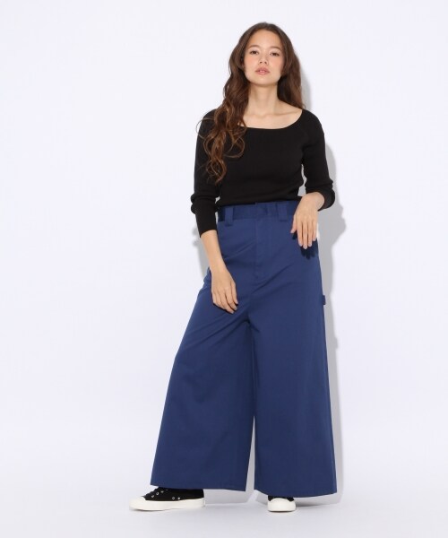 niko and...（ニコアンド）の「Dickies/ ペインターフレアーパンツ（パンツ・ブラック/ベージュ/ブルー）」の5枚目の写真