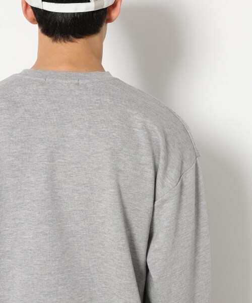 RAGEBLUE(レイジブルー)の「素材切り替えクルー(トップス・ホワイト/ブラック/グレー/ネイビー)」の12枚目の写真