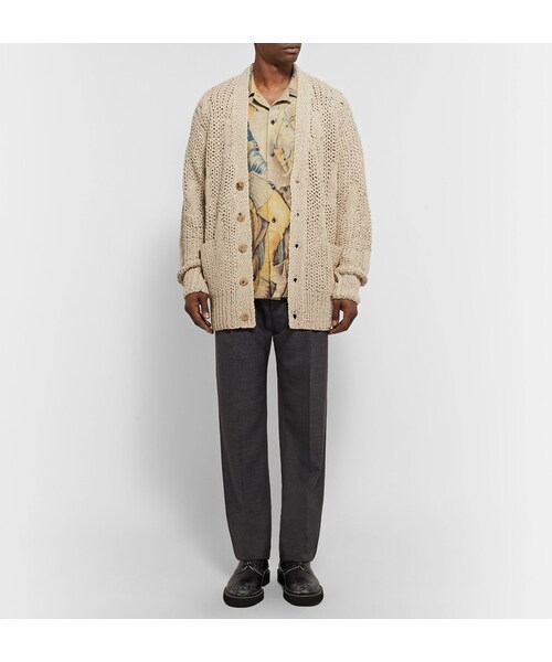 Maison Margiela（メゾンマルジェラ）の「Maison Margiela Oversized Knitted Silk Cardigan（カーディガン/ボレロ・メンズ・Beige・M/L/XL/XXL）」の4枚目の写真