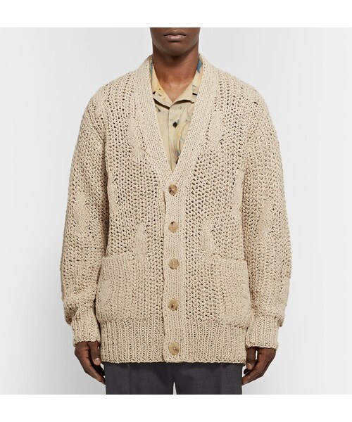 Maison Margiela（メゾンマルジェラ）の「Maison Margiela Oversized Knitted Silk Cardigan（カーディガン/ボレロ・メンズ・Beige・M/L/XL/XXL）」の2枚目の写真