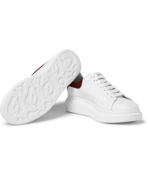 Alexander McQueen(アレキサンダーマックイーン)の「Alexander McQueen Larry Exaggerated-Sole Calf Hair-Trimmed Leather Sneakers(スニーカー・メンズ・White・EU40/EU41/EU42/EU43/EU44.5/EU45/EU45.5)」の8枚目の写真