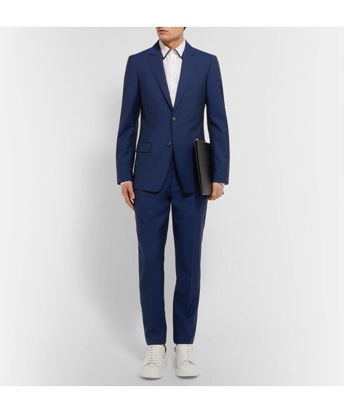 Alexander McQueen(アレキサンダーマックイーン)の「Alexander McQueen Larry Exaggerated-Sole Calf Hair-Trimmed Leather Sneakers(スニーカー・メンズ・White・EU40/EU41/EU42/EU43/EU44.5/EU45/EU45.5)」の2枚目の写真