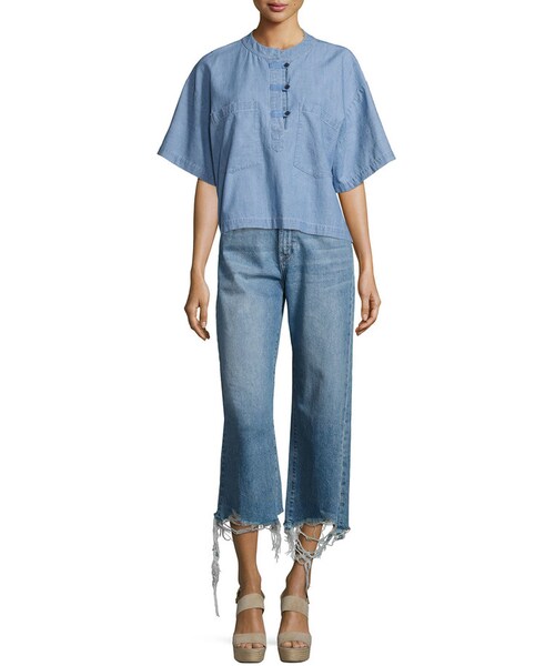 ディーエル1961 (DL1961) レディース ジーンズ・デニム ボトムス・パンツ Patti Straight In White Distressed (White Distressed) DL1961⁄ディーエル1961 HEPBURN WIDE LEG DENIM