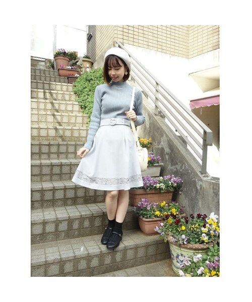 F i.n.t(フィント)の「裾レース切替フレアースカート/F i.n.t(スカート・レディース・その他)」の2枚目の写真