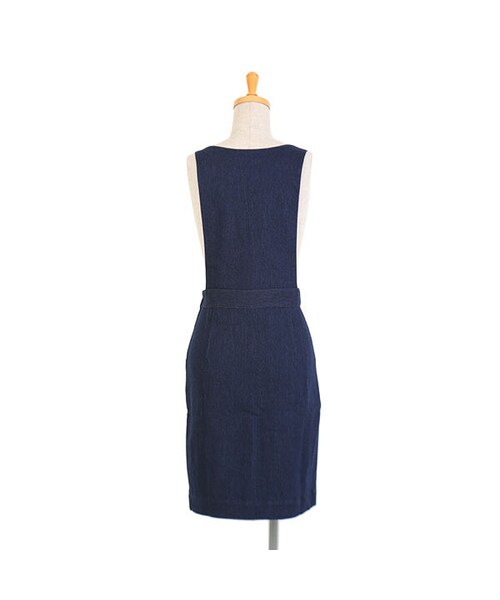 F i.n.t（フィント）の「カシュクールデニムジャンパースカート/F i.n.t（ワンピース・レディース・その他）」の4枚目の写真