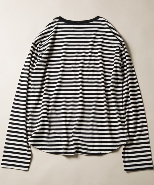 CASPER JOHN AIVER（キャスパージョンアイバー）の「CASPER JOHN AIVER　スーパーロングアームボーダーロンT（Tシャツ/カットソー・メンズ・ホワイト×ブラック/ブラック×レッド/ブラック×ブルー・MEDIUM/LARGE）」の13枚目の写真