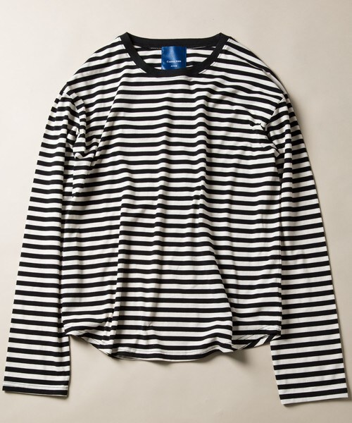 CASPER JOHN AIVER（キャスパージョンアイバー）の「CASPER JOHN AIVER　スーパーロングアームボーダーロンT（Tシャツ/カットソー・メンズ・ホワイト×ブラック/ブラック×レッド/ブラック×ブルー・MEDIUM/LARGE）」の12枚目の写真