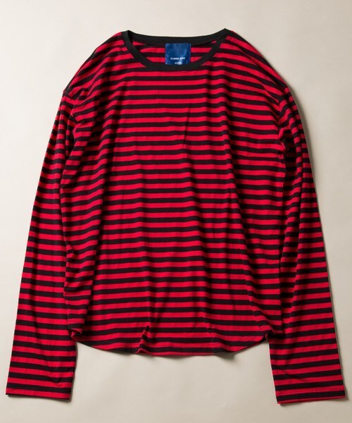 CASPER JOHN AIVER（キャスパージョンアイバー）の「CASPER JOHN AIVER　スーパーロングアームボーダーロンT（Tシャツ/カットソー・メンズ・ホワイト×ブラック/ブラック×レッド/ブラック×ブルー・MEDIUM/LARGE）」の2枚目の写真