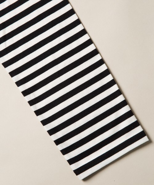 CASPER JOHN AIVER（キャスパージョンアイバー）の「CASPER JOHN AIVER　スーパーロングアームボーダーロンT（Tシャツ/カットソー・メンズ・ホワイト×ブラック/ブラック×レッド/ブラック×ブルー・MEDIUM/LARGE）」の15枚目の写真